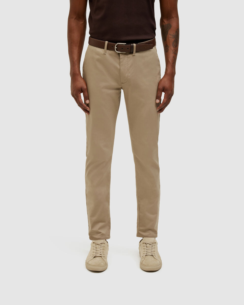 Ultra Slim Cotton-Tencel Chino, Tan, hi-res